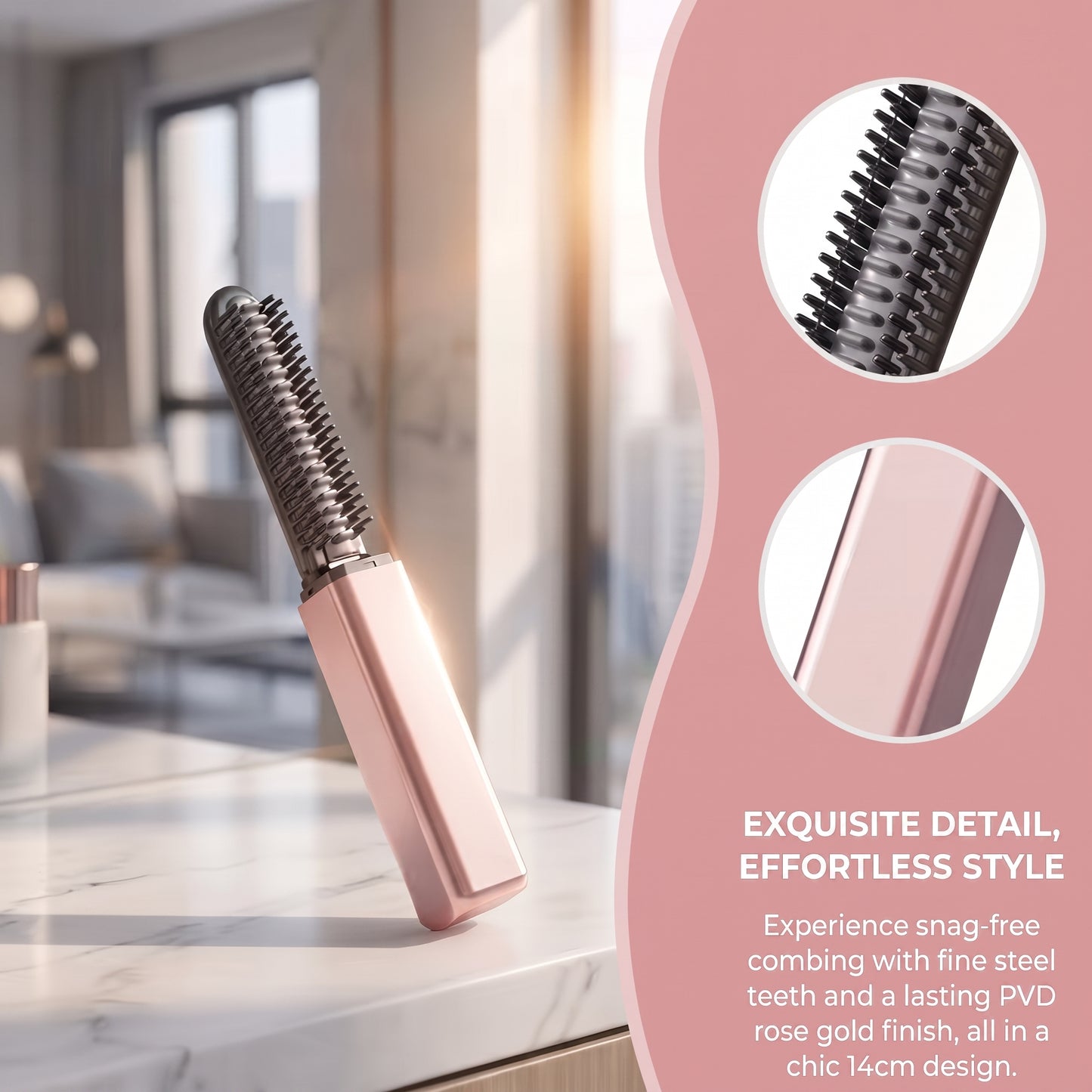 Mini Electric Hair Straightener Comb