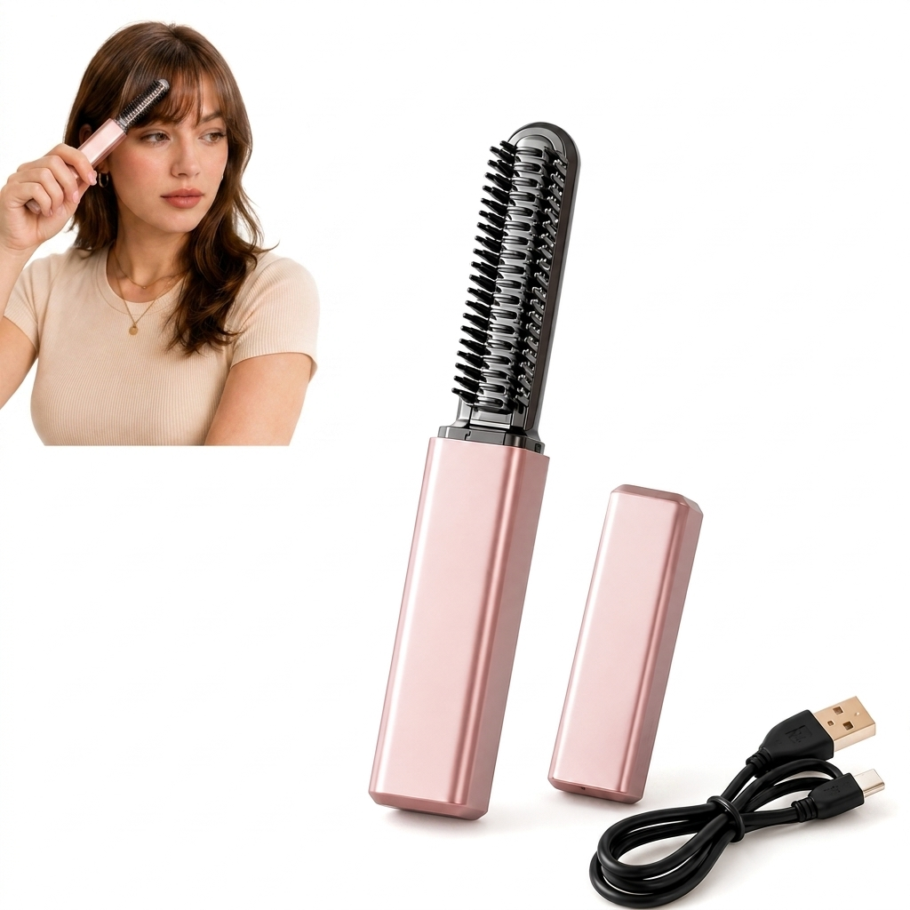 Mini Electric Hair Straightener Comb